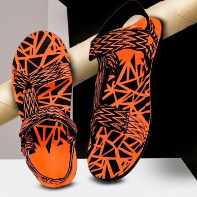 Kzaara Men Flats(Orange , 2)