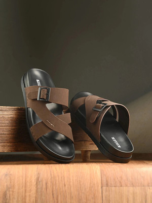 KILLER Sandals | Super Comfortable Stylish Slippers for Daily Casual and Ethnic Wear | Men Sandals(Brown , 7)