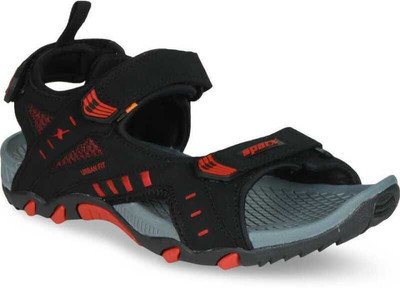 Sparx SS 485 Men Sports Sandals(Black, Red , 9)