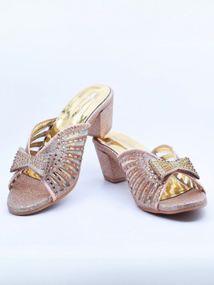 HardForce Women Heels(Gold , 6)