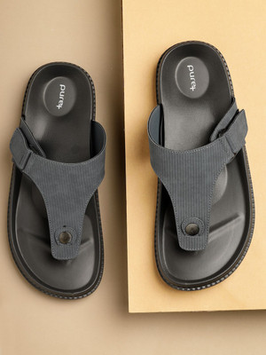 WELCOME Men Lightweight with Arch Support Durable Anti-Skid & Stylish Dailywear | Slippers(Grey , 7)