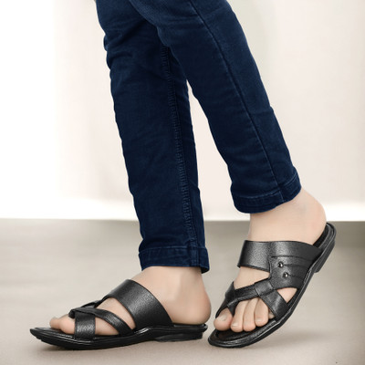 ROZALWO Men Flats(Black , 6)