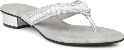 Inc.5 Women Heels(Silver , 5)