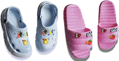 footpedia Women Wedges(Pink, Blue , 3)