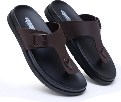 Kelsey Men Sandals(Brown, Black , 8.5)