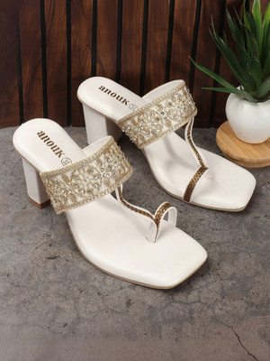 ANOUK Women Heels(White , 8)