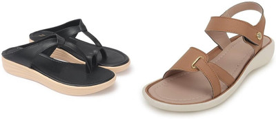 Persome Women Wedges(Multicolor , 5)