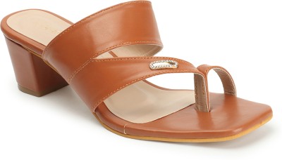 ICONICS Women Heels(Tan , 4)