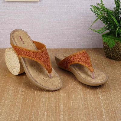 MOCHI Women Flats(Tan , 6)