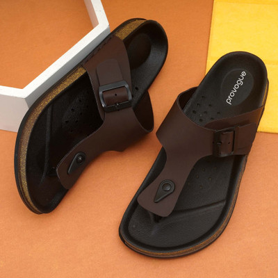 PROVOGUE Men Sandals(Brown , 9)