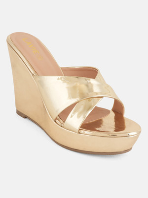 LAVIE Women Heels(Gold , 3)