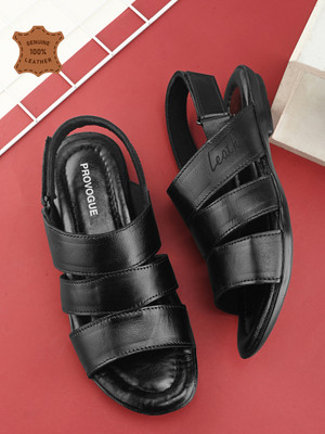 PROVOGUE Men Sandals(Black , 6)