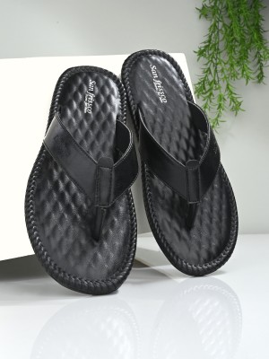 SAN FRISSCO Ortho-Ease Anti-Swear Lightweight Sandals with Aqua Pressure - Men Black Sandals