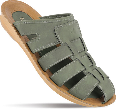 WALKAROO Men Sandals(Green , 7)