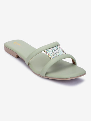 ANOUK Women Flats(Green , 4)