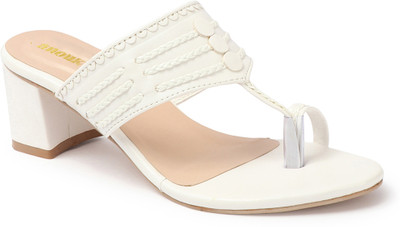 ANOUK Women Heels(White , 9)