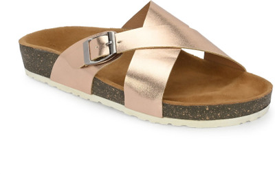 HERE&NOW Women Flats(Gold , 7)