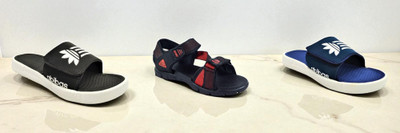 Classica Men Sandals(Black, Black, Blue , 8)