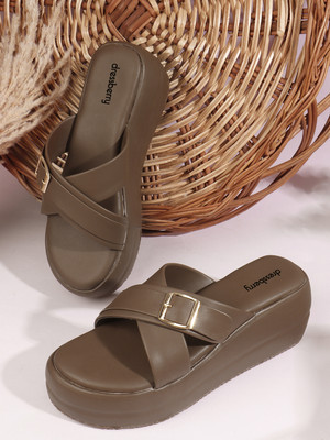 Dressberry Women Heels(Beige , 8)