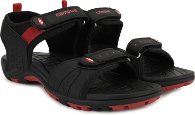 CAMPUS Men Sandals(Black , 10)