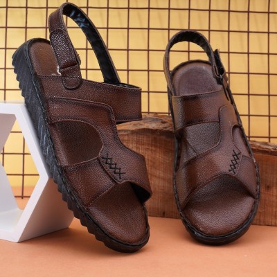 Foxyfoot Men Sports Sandals(Brown , 10)