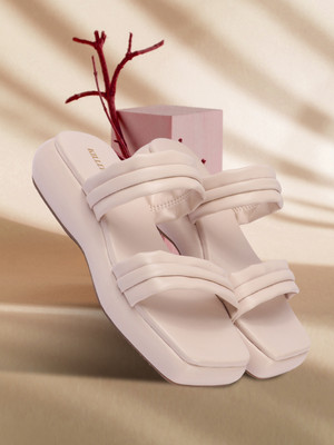 KILLER PT-S-01 Lightweight Comfort Summer Trendy Premium Stylish Party disigin Women Heels(Off White , 5)