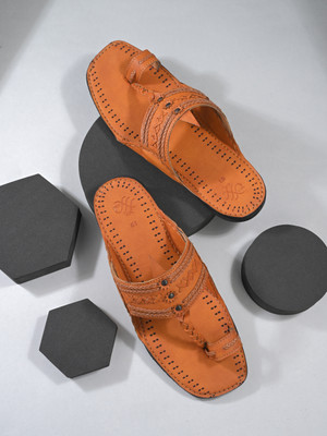 House of Pataudi Men Sandals(Tan , 6)
