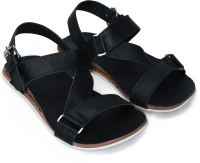 STEPHORN Men Sandals(Black , 8)