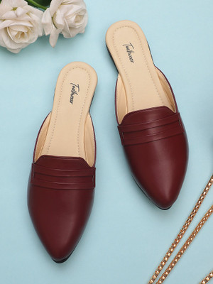 Todhwear Women Flats(Maroon , 8)