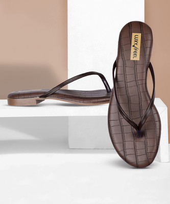 luxyfeel Women Flats(Brown , 7)