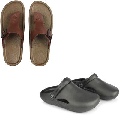 Vomoya Men Sandals(Tan, Black , 6)