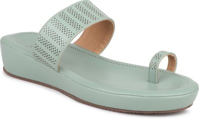 Inc.5 Women Wedges(Green , 3)