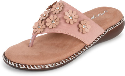 ORTHO JOY Women Flats(Pink , 2.5)