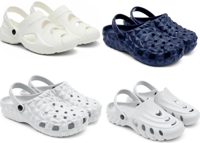 Golf Men Clogs(White, Blue, Grey, Grey , 7)