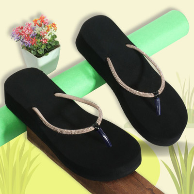 FABLARY Women Casual(Black, Beige , 7)