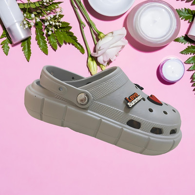 jootiyapa Women Clogs(Grey , 5)