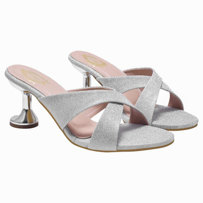 Stylestry Women Heels(Silver , 7)