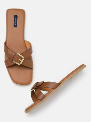 NAUTICA Women Flats(Brown , 5)