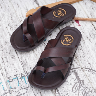OMRPM Men Sandals(Brown , 10)
