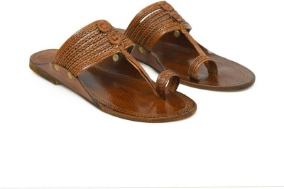 Prince Majestic Unique & Stylish Leather kolhapuri Men Brown Sandals