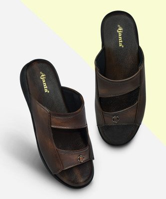 AJANTA Men Flats(Brown , 8)