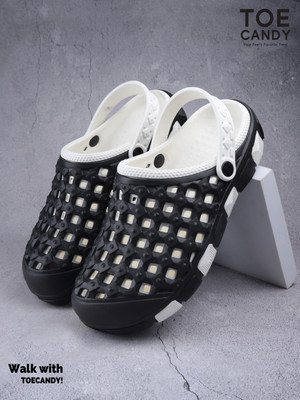 TOE CANDY Men Clogs(Black , 9)