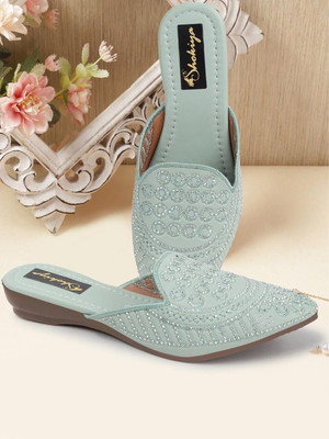 SHOKIYA Women Flats(Blue , 8)