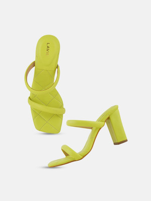 LAVIE Women Heels(Green , 3)