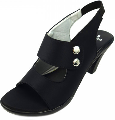 flametrick Women Heels(Black , 9)