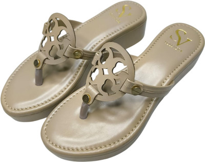 solevera Women Wedges(Beige , 6)