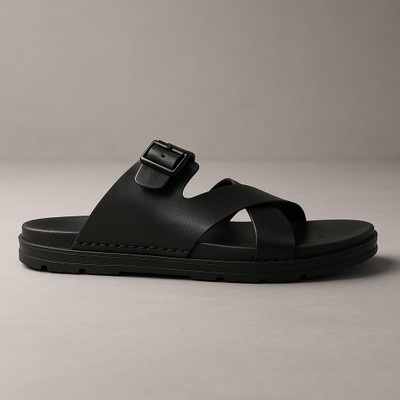 missas group Men Sandals(Black , 9)