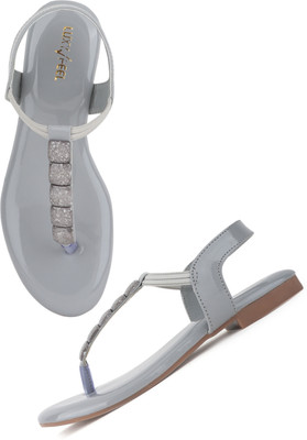 luxyfeel Women Flats(Grey , 8)