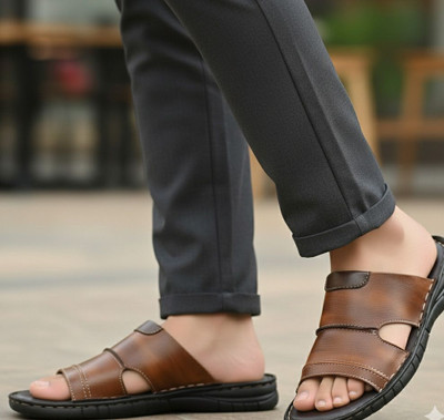 Real Bliss Men Sandals(Brown , 10)