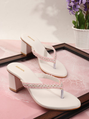 ANOUK Women Heels(White , 4)